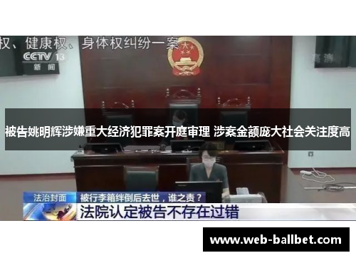 被告姚明辉涉嫌重大经济犯罪案开庭审理 涉案金额庞大社会关注度高 被告姚明辉涉嫌重大经济犯罪案开庭审理 涉案金额庞大社会关注度高